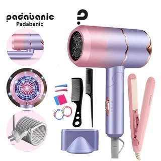 Máy Sấy Tóc Padabanic 2900 Phát Sáng Ion Xanh Bảo Vệ Tóc Gấp Gọn Tiện Lợi Công Suất Cao Có Thể Điều Chỉnh Nhiệt