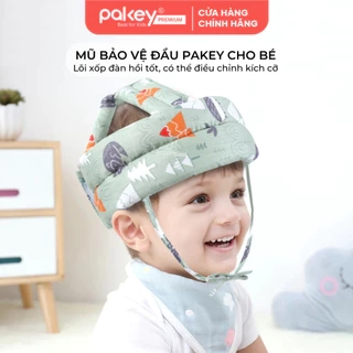 Mũ Bảo Vệ Đầu Cho Bé PAKEY An Toàn, Mũ Bảo Hộ Tập Đi Lõi Bông Êm Ái Trẻ Em