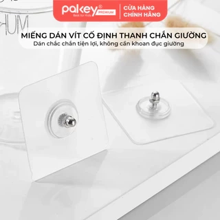 Phụ Kiện Miếng Dán Dành Cho Thanh Chắn Giường Pakey Siêu Chắc Chắn, Không Cần Khoan Đục