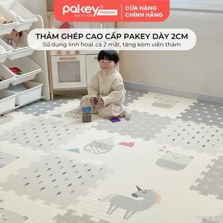 Thảm Ghép Lót Sàn Dày 2cm PAKEY Siêu Êm Cho Bé Tập Bò, Tập Đi, Thảm Xốp Cao Cấp 2 Mặt Tiện Lợi