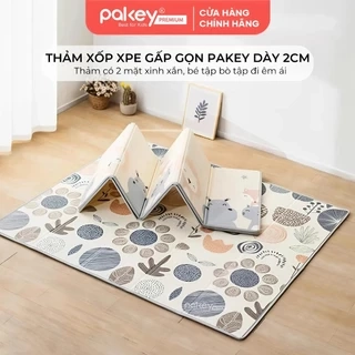 Thảm Xốp Gấp Gọn XPE PAKEY Cao Cấp, Thảm Trải Sản 2 Mặt Dày 2cm Cho Bé Tập Bò, Tập Đi Êm Ái, Chống Ngã