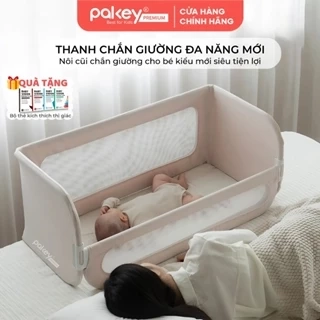 Thanh Chắn Giường Đa Năng PAKEY Cao Cấp Có Thể Gập Gọn, Nôi Cũi Trên Giường Tiện Lợi Cho Bé Tặng Kèm Thanh Rời
