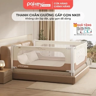 Thanh Chắn Giường Gấp Gọn PAKEY NK01 Không Cần Lắp Ráp, Chốt Khóa Vặn An Toàn Cho Bé - Bảo Hành Trọn Đời