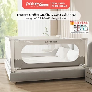 Thanh Chắn Giường PAKEY SB2 Cao Cấp Nâng Hạ Một Bên Dễ Dàng, Hàng Rào Giường An Toàn Cho Bé Yêu- Bảo Hành Trọn Đời