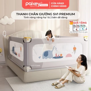 Thanh Chắn Giường PAKEY Premium SV1 Kèm Túi Đựng Đồ,  Khung Dày Dặn Có Bọc Xốp An Toàn Cho Bé