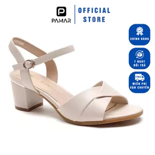 Giày Sandal Cao Gót Nữ Thời Trang Thanh lịch Cho Nàng, Da Mềm Gót Vuông Cao 5cm