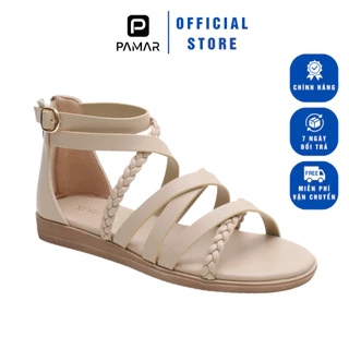 Giày Sandal Nữ Đế Bằng Giày Bohemian Đan Dây Khóa Kéo Trẻ Trung Năng Động Phù Hợp Đi Làm Đi Học Đi Chơi