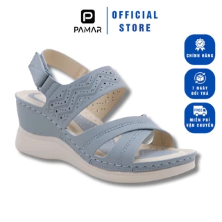 Giày Sandal Nữ Đế Xuồng 6Cm Quai Chéo Phong Cách Thời Trang Âu Mỹ 2024 Sang Trọng Đi Làm Đi Chơi Đi Tiệc(Ms042)
