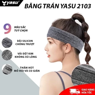 Băng đô thể thao thấm hút mồ hôi nam nữ, vải dệt kim không xù lông Yasu 2103