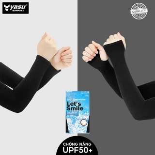 Găng Tay Chống Nắng UV UPF50 Yasu Xỏ Ngón, Không Xỏ Ngón vải ice cool mát thoáng khi co giãn 4 chiều ( 1 cặp )