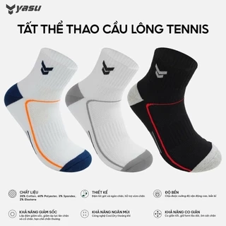 Tất vớ thể thao Yasu dày dặn cho cầu lông, bóng đá ,bóng chuyền,tennis,picket ball