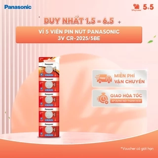 Pin nút Panasonic CR-2025/5BE (Vỉ 5 viên) - Hàng chính hãng