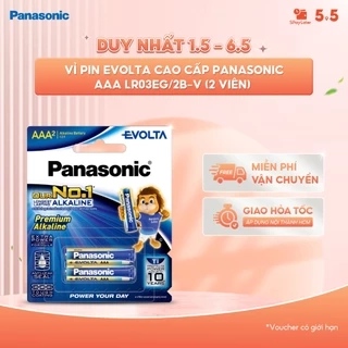 Pin Panasonic Evolta AAA LR03EG/2B-V (Vỉ 2 viên) - Hàng Chính Hãng