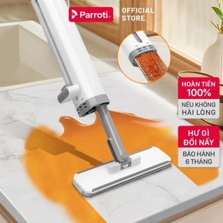 Cây Lau Bàn Bếp Tự Vắt Có Gạt Nước 2 Miếng Lau, Cây Lau Mini, Lau Bàn, Lau Kính, Gạt Nước Parroti Clean Go - CG01