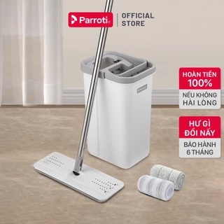 Cây lau nhà tự vắt thông minh, bộ lau nhà 360 độ, lau sạch khô nhanh Parroti