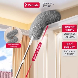 Chổi Phủi Bụi Trần Nhà, Cây Phủi Bụi Đa Năng Cán Nhôm Tăng Giảm Độ Dài Parroti Sky - SK02