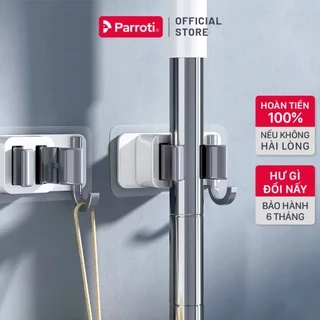 Móc treo cây lau nhà dán tường 2 trong 1 - Parroti Keeper KP02