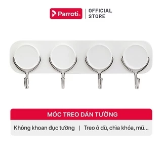 Móc treo dán tường thanh 4 trong 1, treo ô, chìa khóa, đồ dùng nhà bếp - Parroti Handy HD41