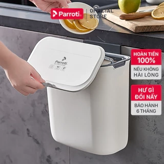 Thùng rác treo tủ bếp, thùng rác nhà tắm dán tường, có nắp đậy thông minh - Parroti Bin BN02