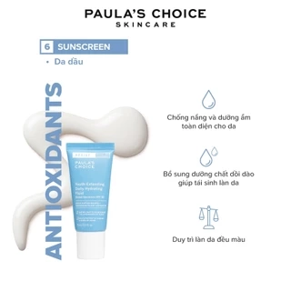Kem ngày mềm mịn, chống nắng phổ rộng Paula's Choice Resist Youth-Extending Daily Mattifying Fluid SPF 50 15ml Mã 7807