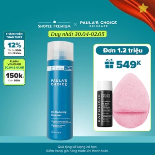 Sữa rửa mặt cho da dầu cân bằng độ ẩm và kiềm dầu Paula’s Choice Skin Balancing Oil Reducing Cleanser 237ml 1150