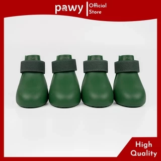 Giày Cho Chó Mèo Pawy - Ultra Protection - Xanh Lá Cây - Pawy Dog & Cat Shoes - Giày Đi Mưa Cho Chó Mèo