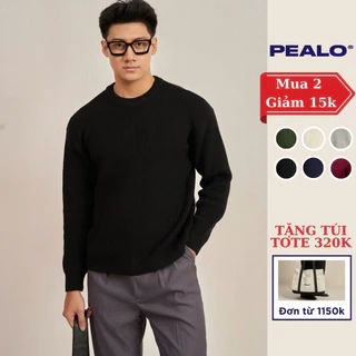 Áo len cổ tròn dài tay PEALO form Relax chất liệu len cao cấp