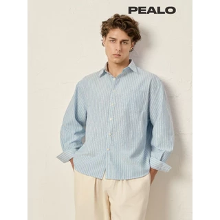 Áo sơ mi kẻ to Oxford PEALO form Relax Cotton cao cấp