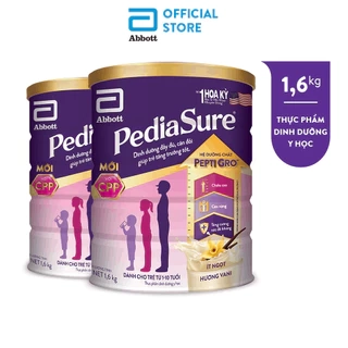 Bộ 2 Sữa bột Pediasure 1.6kg hương vani/lon