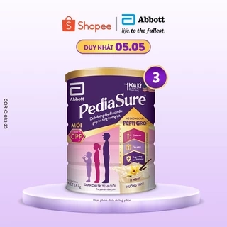 Bộ 3 Sữa bột Pediasure 1.6kg hương vani/lon