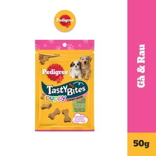PEDIGREE Tasty Bites Bánh thưởng cho chó con dạng xương gặm – Vị Gà và Rau Củ - 50g