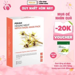 Hộp Mặt Nạ 5 Miếng Giúp Tăng Đàn Hồi Da PEKAH Healing Night Witch Hazel Mask Pack 25ml/5sheets