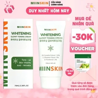 Kem dưỡng trắng nâng tone làm đều màu da MIINSKIN Whitening Glowy Toning Cream 70ml