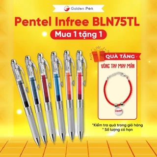 Bút Gel Pentel Energel Infree BLN75TL 0.5mm 10 Màu Vỏ Trong