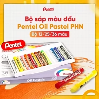Màu Sáp Dầu Pentel PHN – 48 Màu Tươi Sáng, Sáp Mềm, Dễ Tán, Lên Màu Mịn – Bộ Sáp Màu Chất Lượng