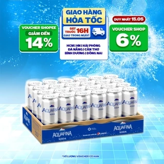 Thùng 24 Lon Nước Uống Có Gaz Aquafina Soda (320ml/lon)