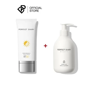 Set Kem Chống Nắng 60ML + Sữa Rửa Mặt Perfect Diary Axit Amin 200ML Tiết Kiệm