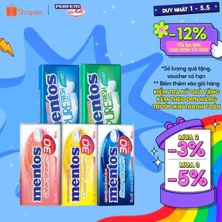 COMBO 2 hộp thiếc kẹo Ngậm Không Đường Mentos Clean Breath (nhiều hương) cho hơi thở thơm mát trong suốt 30 phút