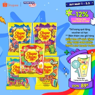 COMBO Kẹo dẻo Chupa Chups hương trái cây hỗn hợp, hương cola mang đến vị ngọt, vị chua và đa dạng hình dáng