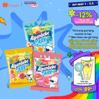COMBO Kẹo dẻo có nhân Alpenliebe hương trái cây hỗn hợp Biển Xanh Long Lanh, Ong Óng Ánh và Tim Đào Ngọt Ngào