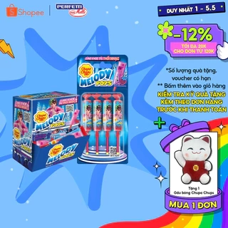 Kẹo mút còi thổi giai điệu Chupa Chups hương dâu (Vỉ 4 que)