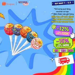 Que kẹo mút khổng lồ Chupa Chups hương trái cây hỗn hợp (bên trong 10 que kẹo mút nhỏ)