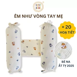 Gối chặn cho bé sơ sinh PETIT BEBE muslin thoáng khí giúp trẻ ngủ ngon chống giật mình