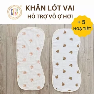 Khăn lót vai vỗ ợ hơi cho bé Petit Bebe muslin 6 lớp mềm mại thấm hút tốt an toàn cho da bé sơ sinh