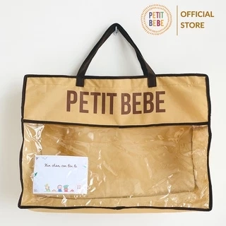 Túi đựng chăn gối cho bé đi học kèm thẻ tên PETIT BEBE mẫu giáo tiểu học 55cm x 40cm x 15cm