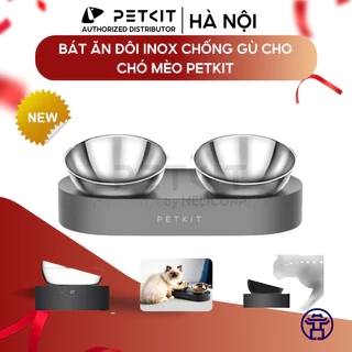 Bát Ăn Đôi, Chén Ăn Chống Gù Cho Chó Mèo PETKIT Nghiêng 15 Độ