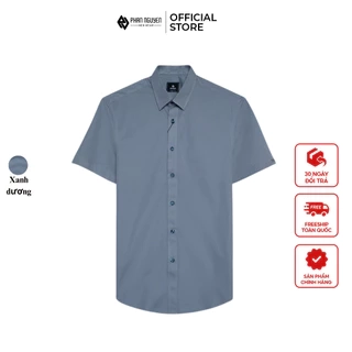 Áo sơ mi cộc tay nam Phan Nguyễn, chất liệu ít nhăn, co giãn linh hoạt, bền bỉ form slim fit SMC.527