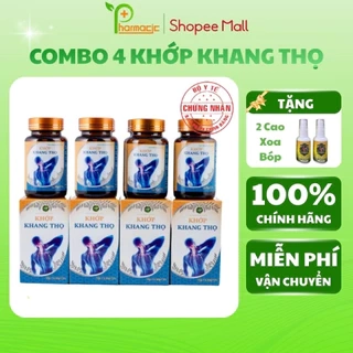 Combo 4 Hộp Khớp KHANG THỌ Giảm Đau Nhức và 2 Xịt Xoa Bóp Khang Thọ