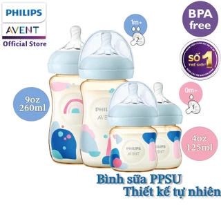 Philips Avent Bình sữa PPSU thiết kế tự nhiên Hộp 1 bình SCF581/10 SCF582/10 SCF583/10