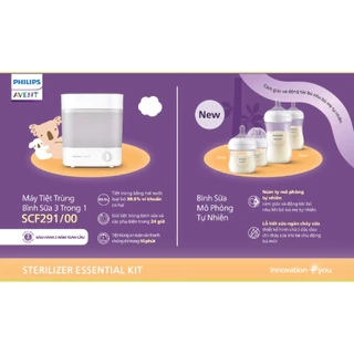 Philips Avent Bộ sản phẩm tiệt trùng hâm sữa cao cấp Hello! Baby